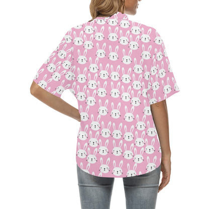 Rabbit Print Design LKS401 Women's Hawaiian Shirt