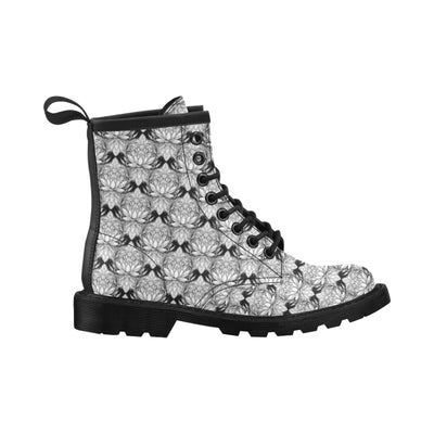 Lotus Mandala Print Pattern Women's Boots