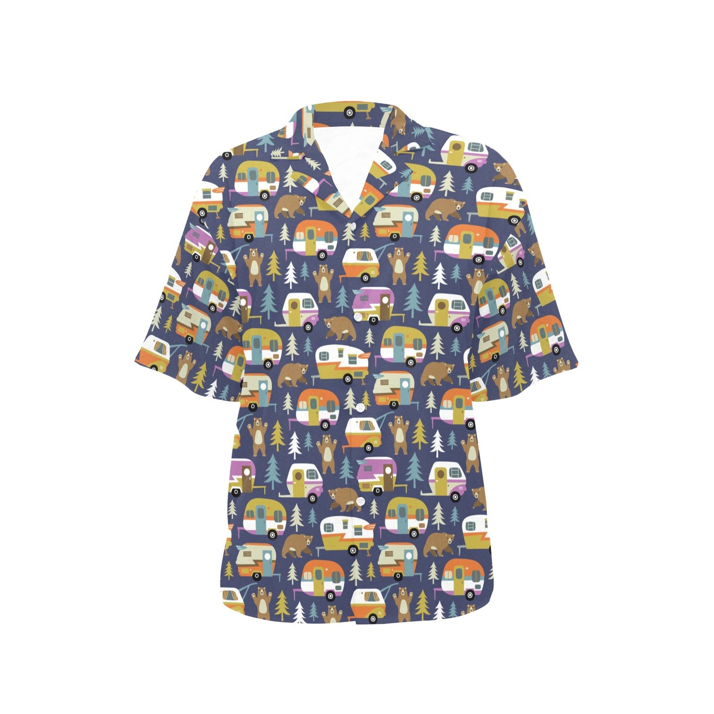 Camper Pattern Print Design 04 Women's Hawaiian Shirt