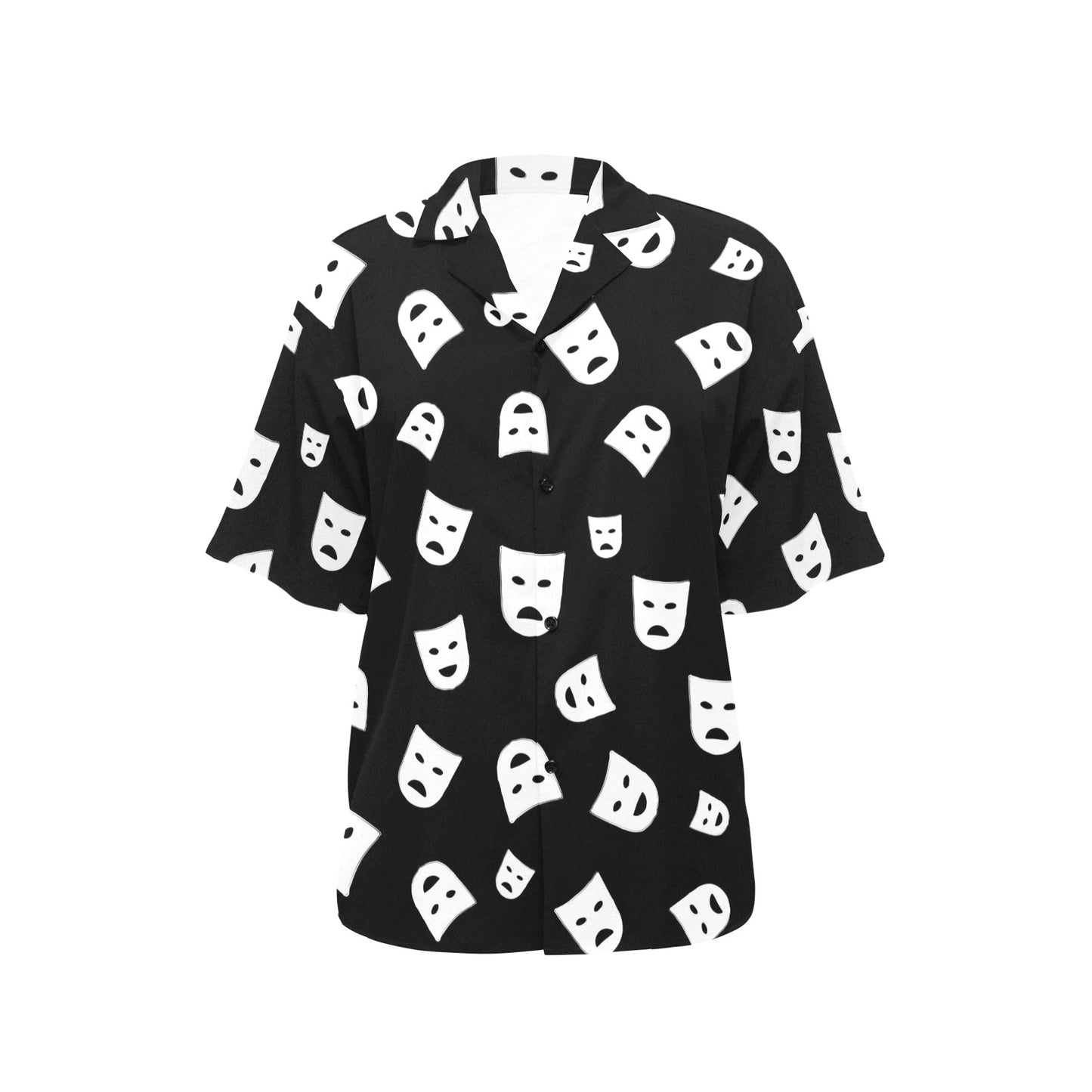 Acting Mask Pattern Print Design 03 Women's Hawaiian Shirt