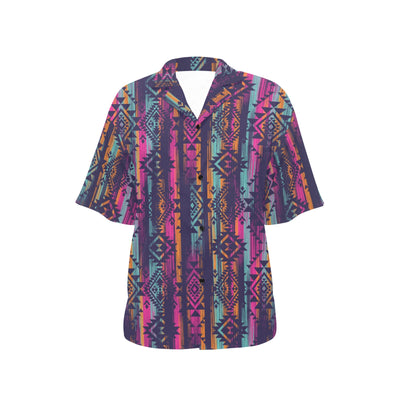 Line Tribal Aztec Women's Hawaiian Shirt