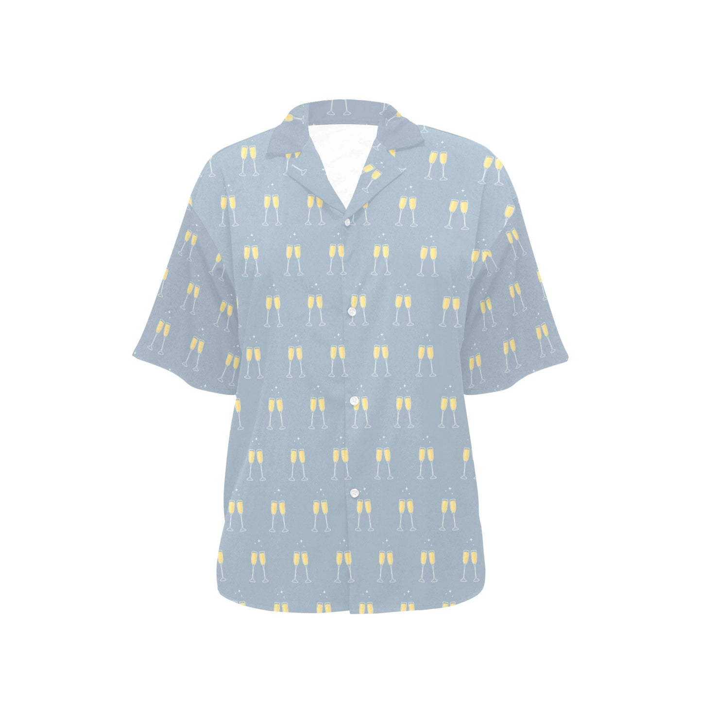 Champagne Pattern Print Design 03 Women's Hawaiian Shirt