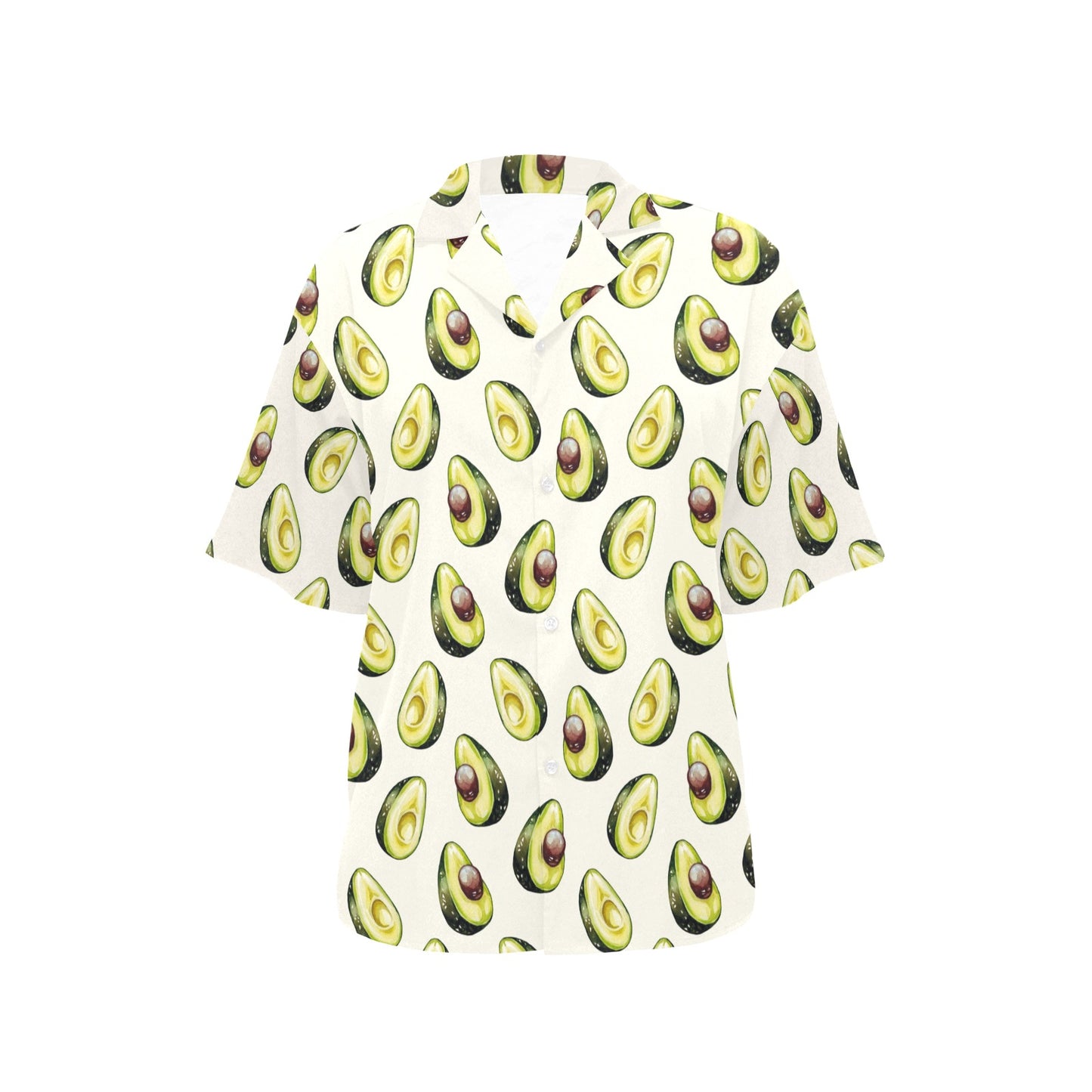 Avocado Pattern Print Design 01 Women's Hawaiian Shirt