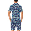 Beach Seashell Blue Print Men's Romper