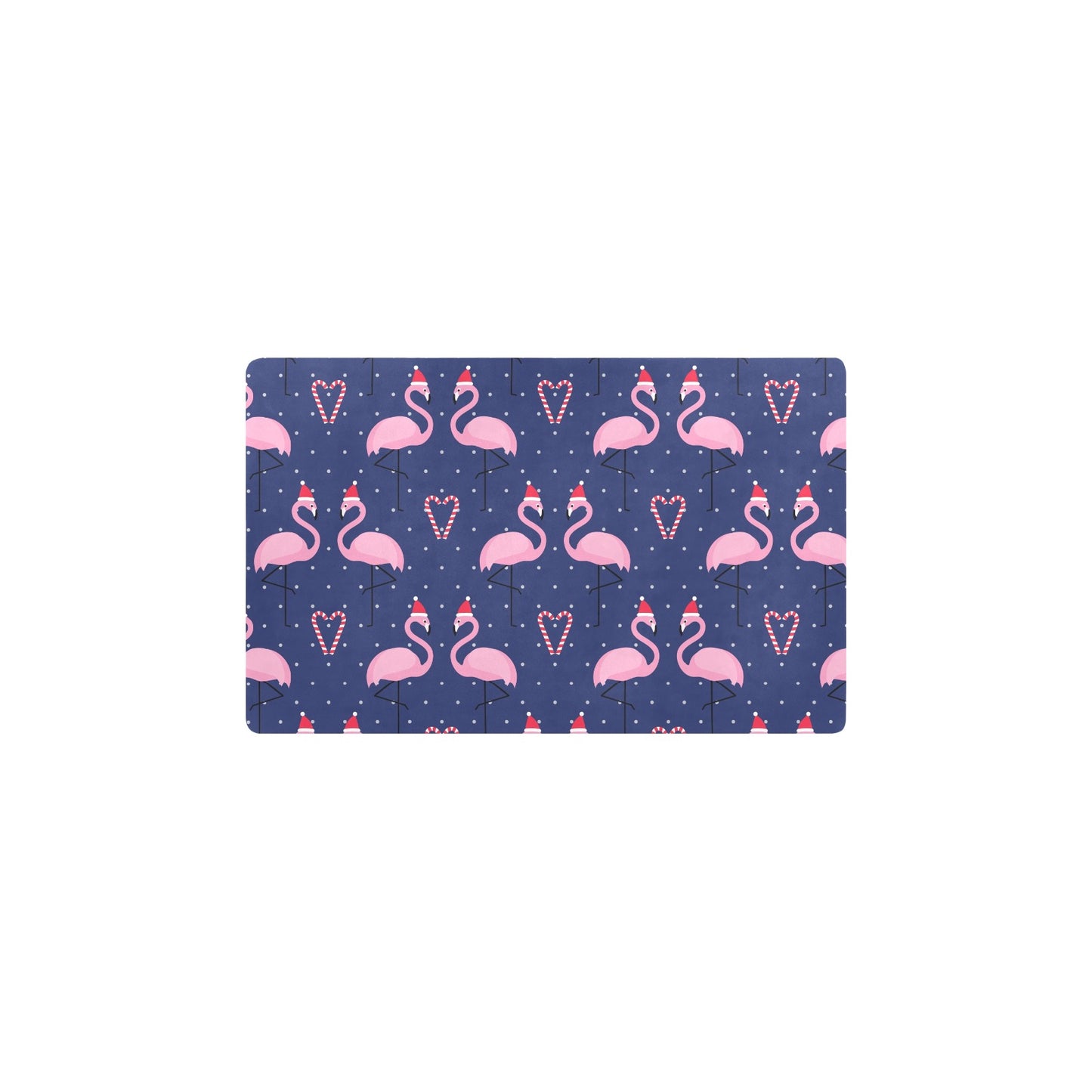 Flamingo Christmas Kitchen Mat