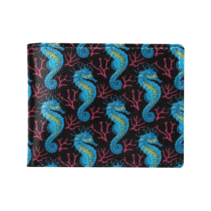 SeaHorse Print Design LKS401 Men's ID Card Wallet