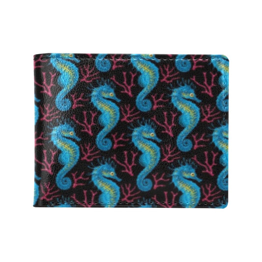 SeaHorse Print Design LKS401 Men's ID Card Wallet