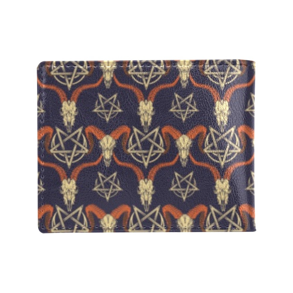 Buffalo Head Print Design LKS403 Men's ID Card Wallet