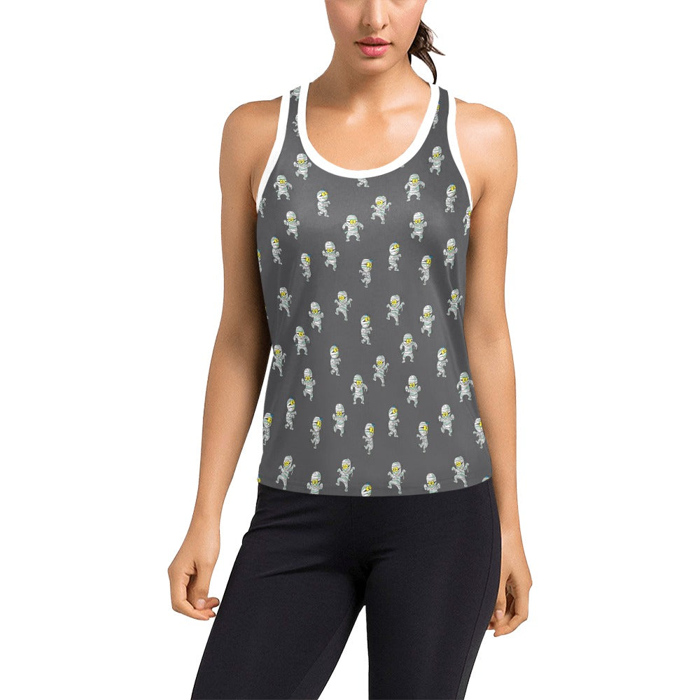 Mummy Print Design LKS305 Women's Racerback Tank Top