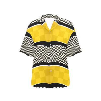 Checkered Pattern Print Design 02 Women's Hawaiian Shirt