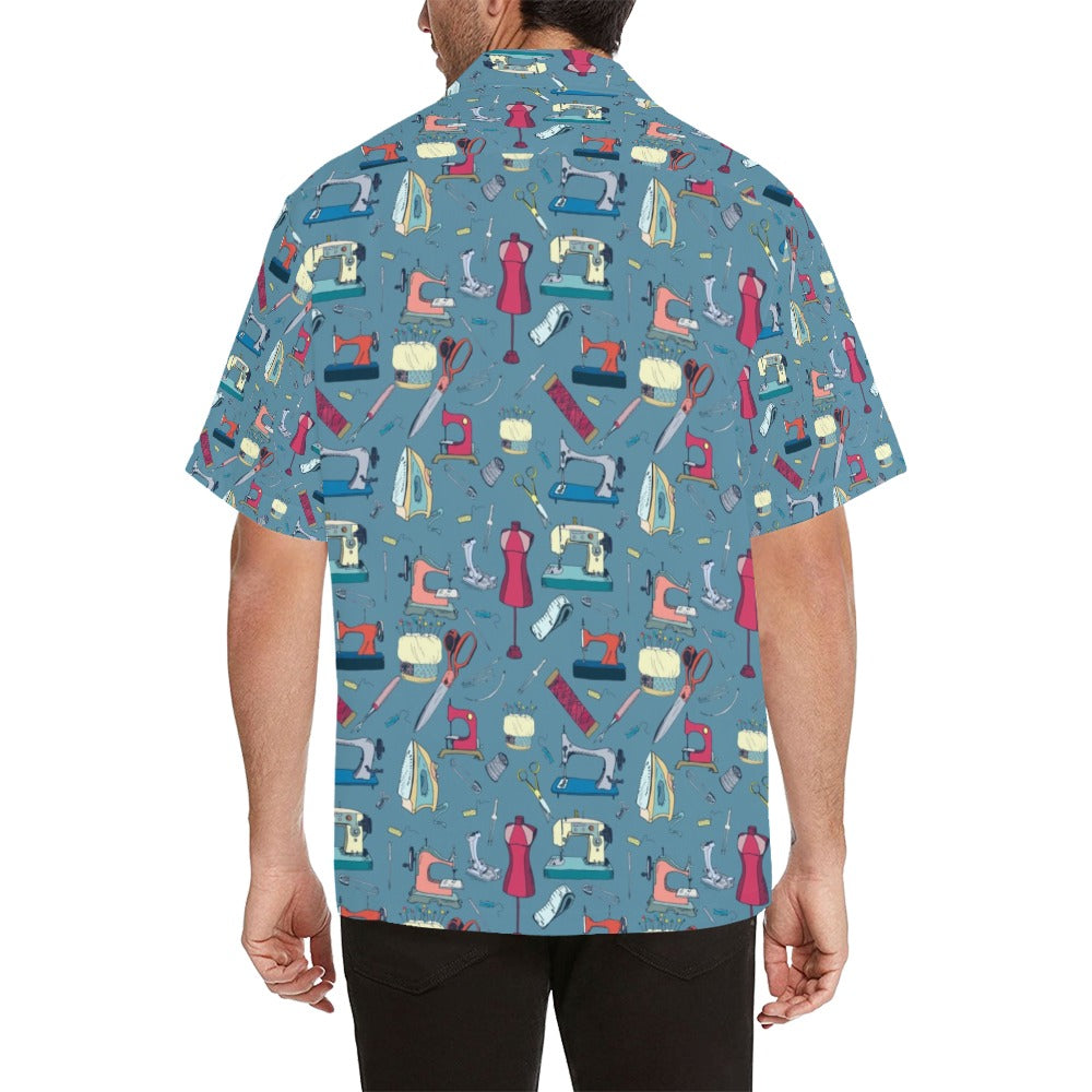 Sewing Equipment Print Design LKS301 Men's Hawaiian Shirt