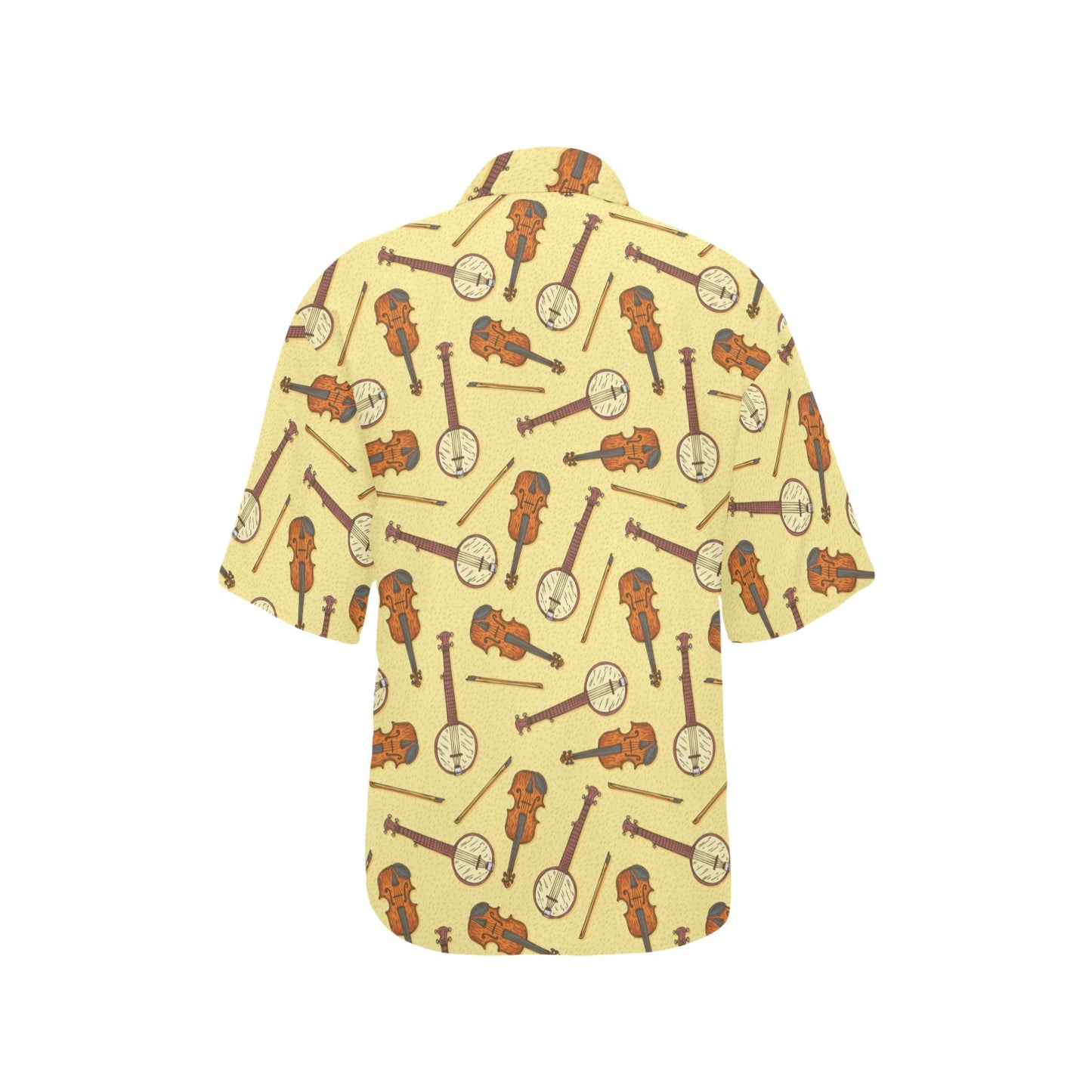 Banjo Violin Pattern Print Design 01 Women's Hawaiian Shirt