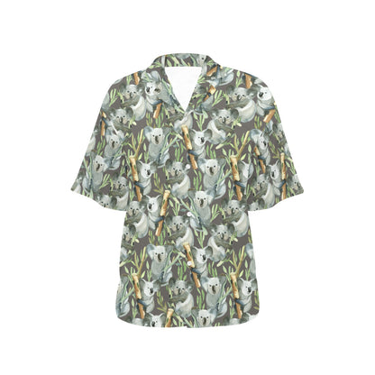 Koala Pattern Design Print Women's Hawaiian Shirt