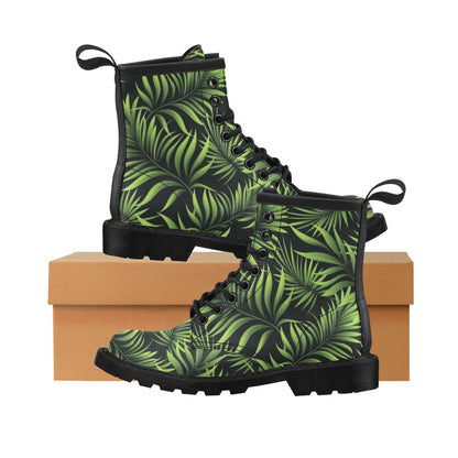 Palm Leaves Pattern Print Design PL07 Women's Boots