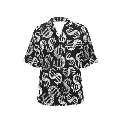 Money Pattern Print Design 02 Women's Hawaiian Shirt