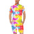 Tie Dye Rainbow Themed Print Men's Romper