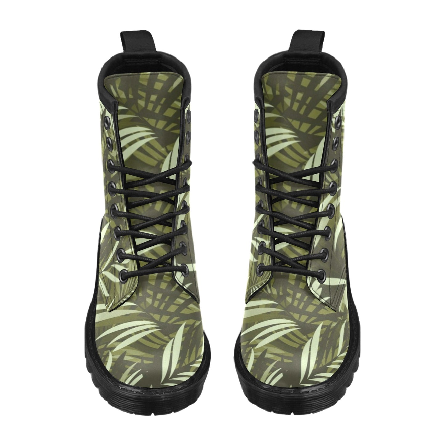 Palm Leaves Pattern Print Design PL05 Women's Boots