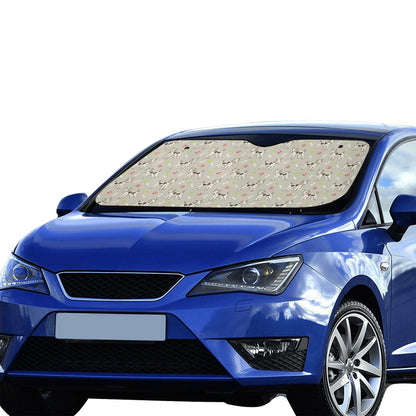 Toy Fox Terriers Print Design LKS301 Car front Windshield Sun Shade