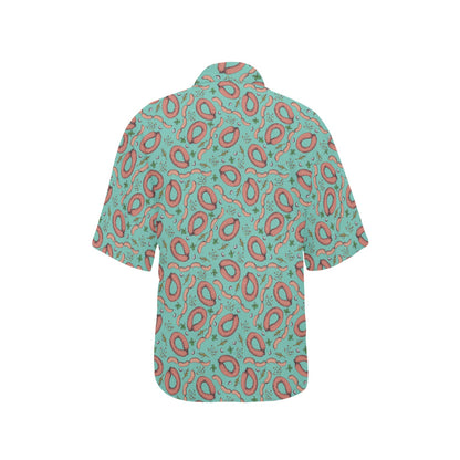 Sausage Print Design LKS303 Women's Hawaiian Shirt