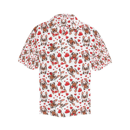Silky Terriers Heart Print Design LKS302 Men's Hawaiian Shirt