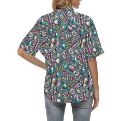 Science Print Design LKS304 Women's Hawaiian Shirt
