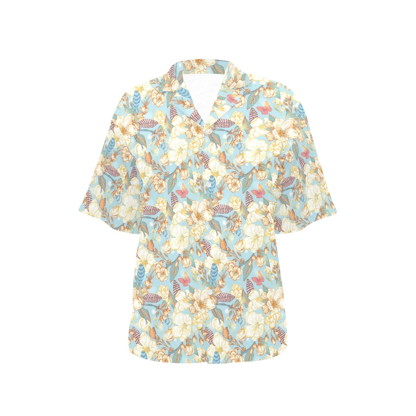 Summer Floral Print Design LKS302 Women's Hawaiian Shirt