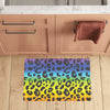 Rainbow Leopard Pattern Print Design A01 Kitchen Mat