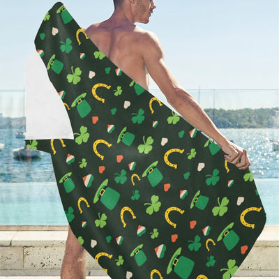 Shamrock Print Design LKS308 Beach Towel 32" x 71"