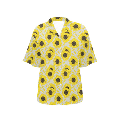 Sunflower Print Design LKS309 Women's Hawaiian Shirt