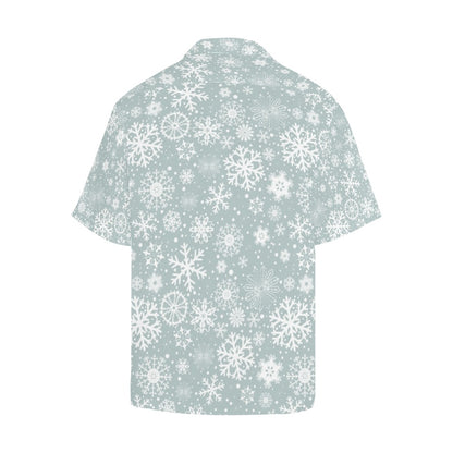 Snowflake Print Design LKS303 Men's Hawaiian Shirt