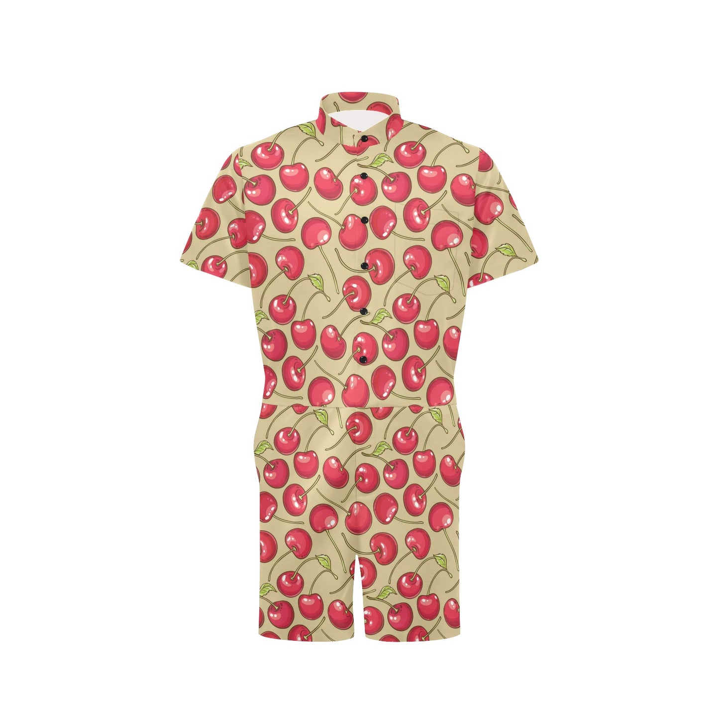 Cherry Pattern Print Design CH05 Men's Romper
