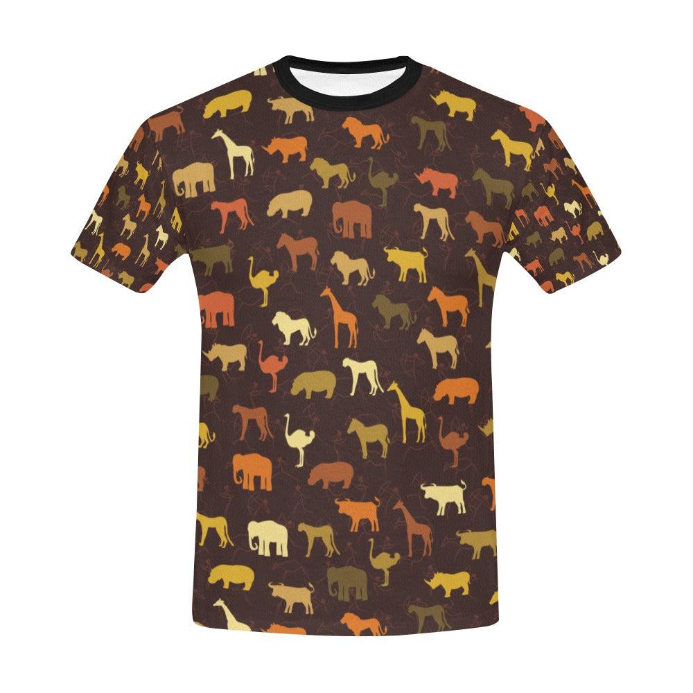 Safari Animal Print Design LKS301 Men's All Over Print T-shirt