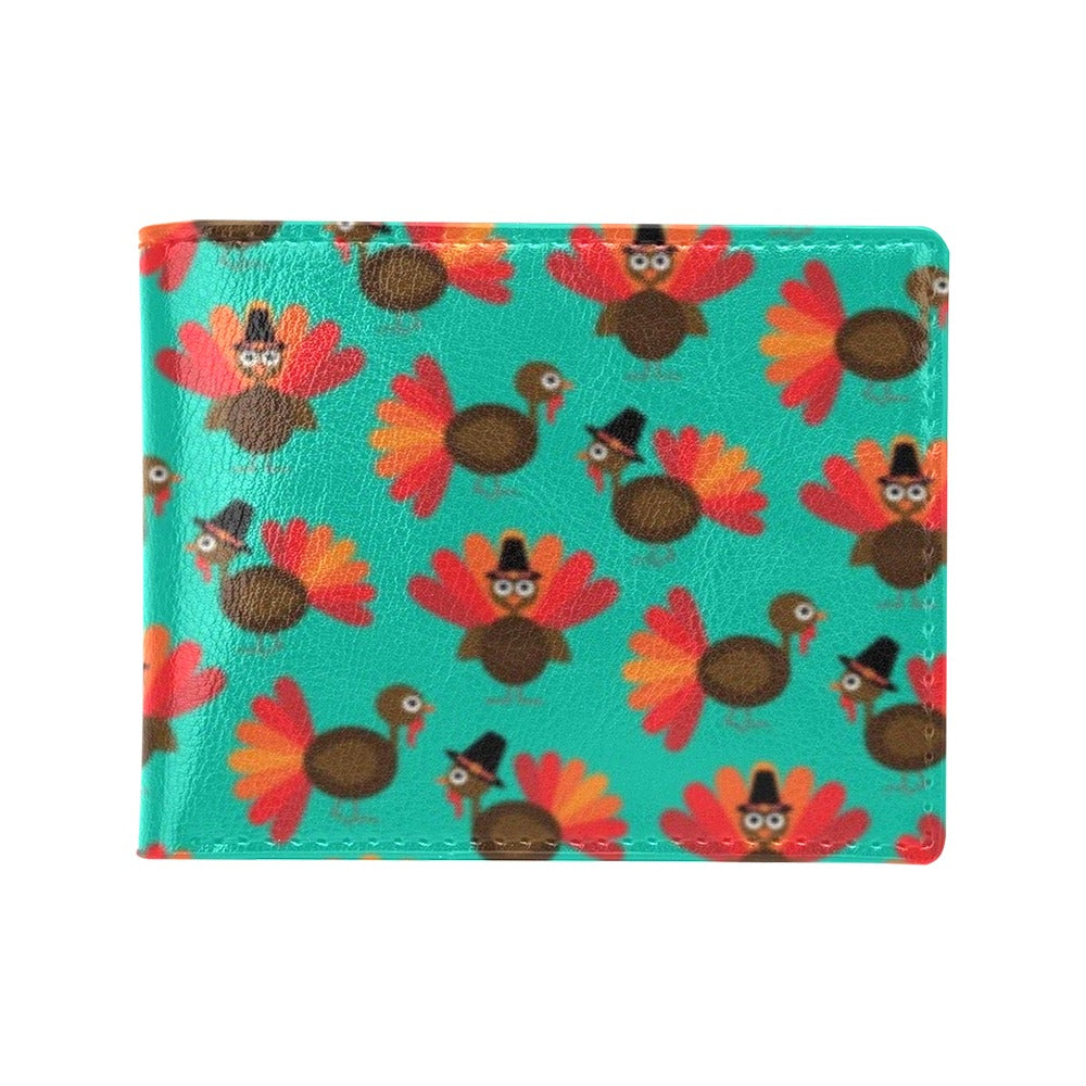 Turkey Print Design LKS402 Men's ID Card Wallet