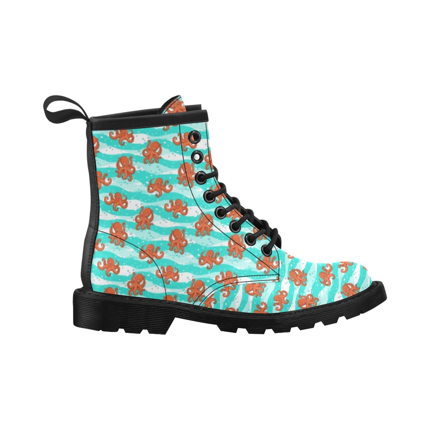 Octopus Cute Design Print Themed Women's Boots