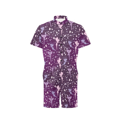 Fairy Pink Print Pattern Men's Romper