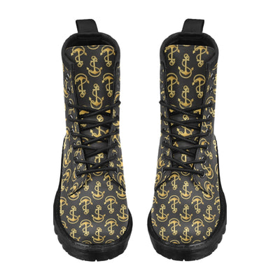 Anchor Gold Pattern Women's Boots