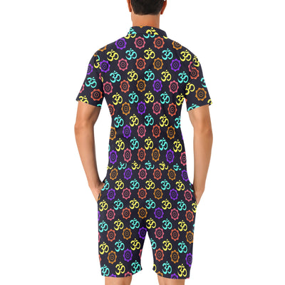 Chakra OM Print Pattern Men's Romper