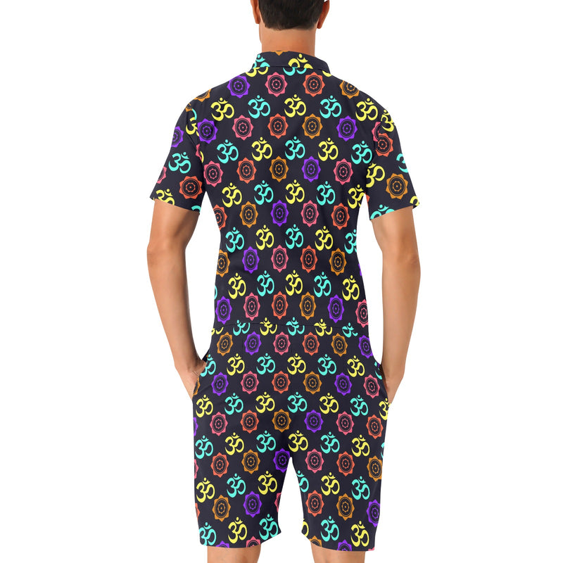 Chakra OM Print Pattern Men's Romper