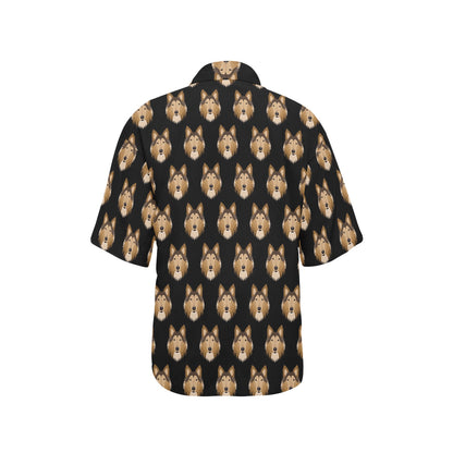 Collies Pattern Print Design 01 Women's Hawaiian Shirt