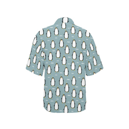 Penguin Pattern Print Design A02 Women's Hawaiian Shirt