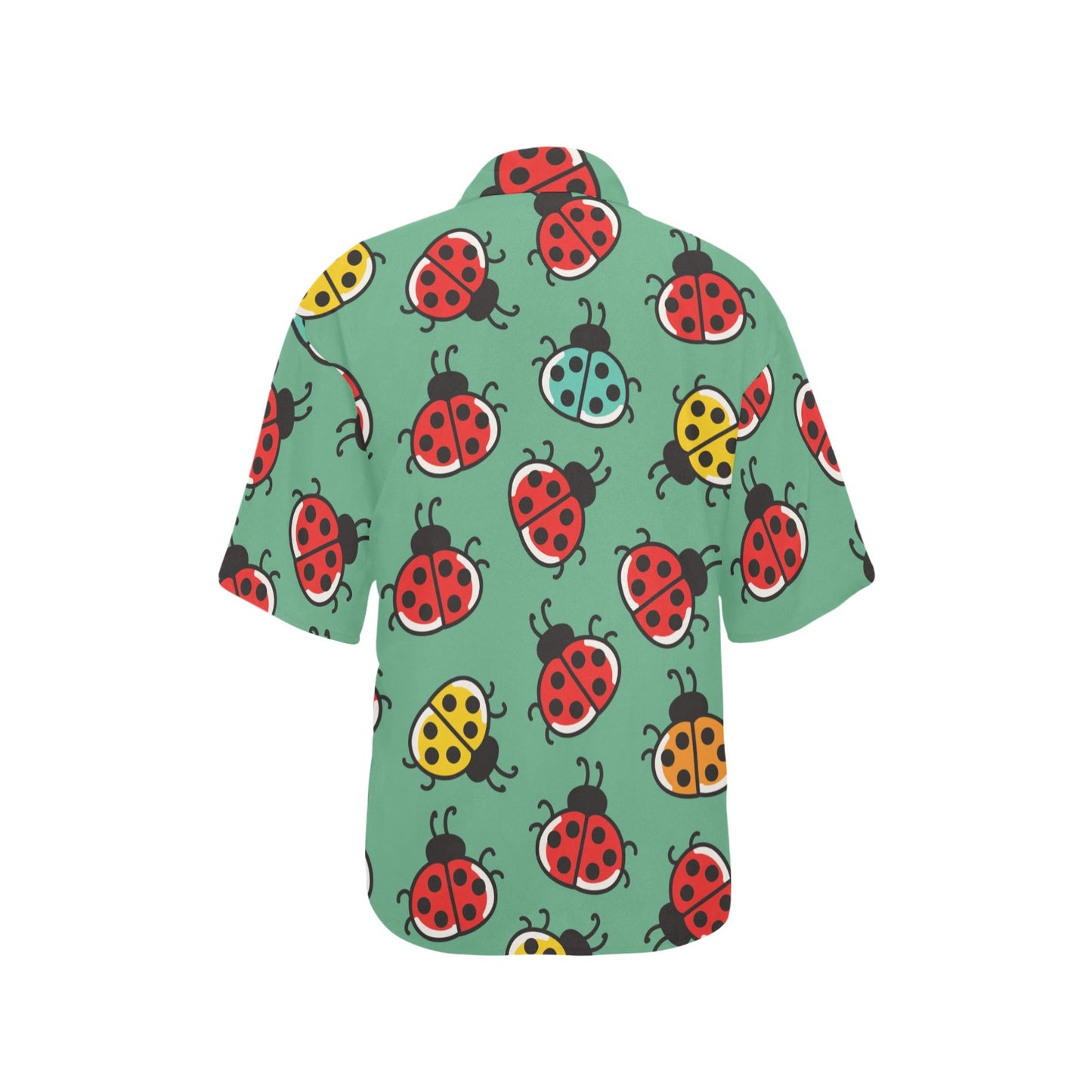 Ladybug Pattern Print Design 02 Women's Hawaiian Shirt