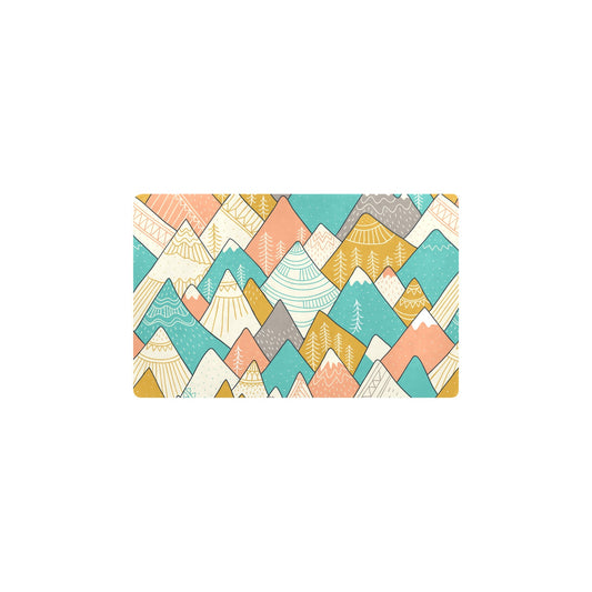 Mountain Pattern Print Design 02 Kitchen Mat