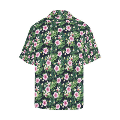 Hibiscus Tropical Print Design LKS309 Men's Hawaiian Shirt