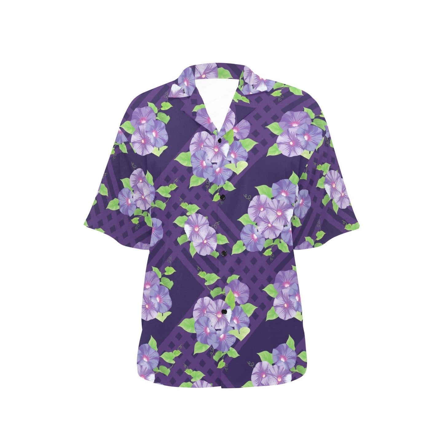Morning Glory Pattern Print Design MG03 Women's Hawaiian Shirt