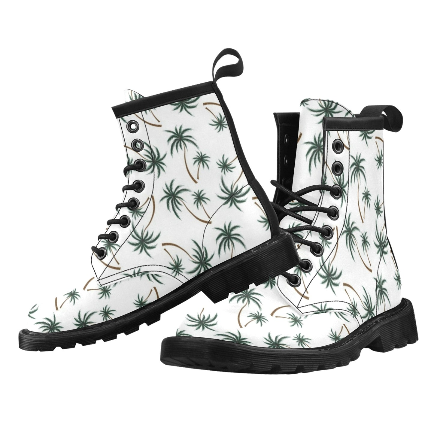 Palm Tree Pattern Print Design PT07 Women's Boots