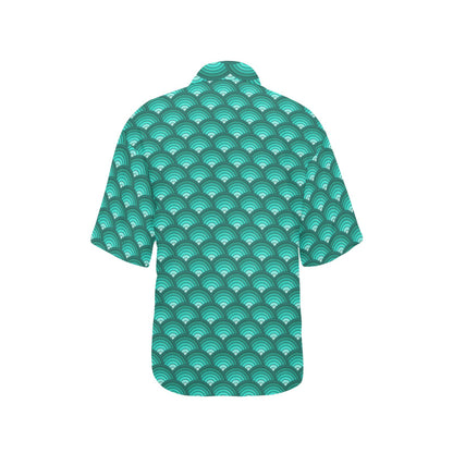 Scales Pattern Print Design 01 Women's Hawaiian Shirt