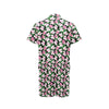 Hibiscus Pink Flower Hawaiian Print Men's Romper