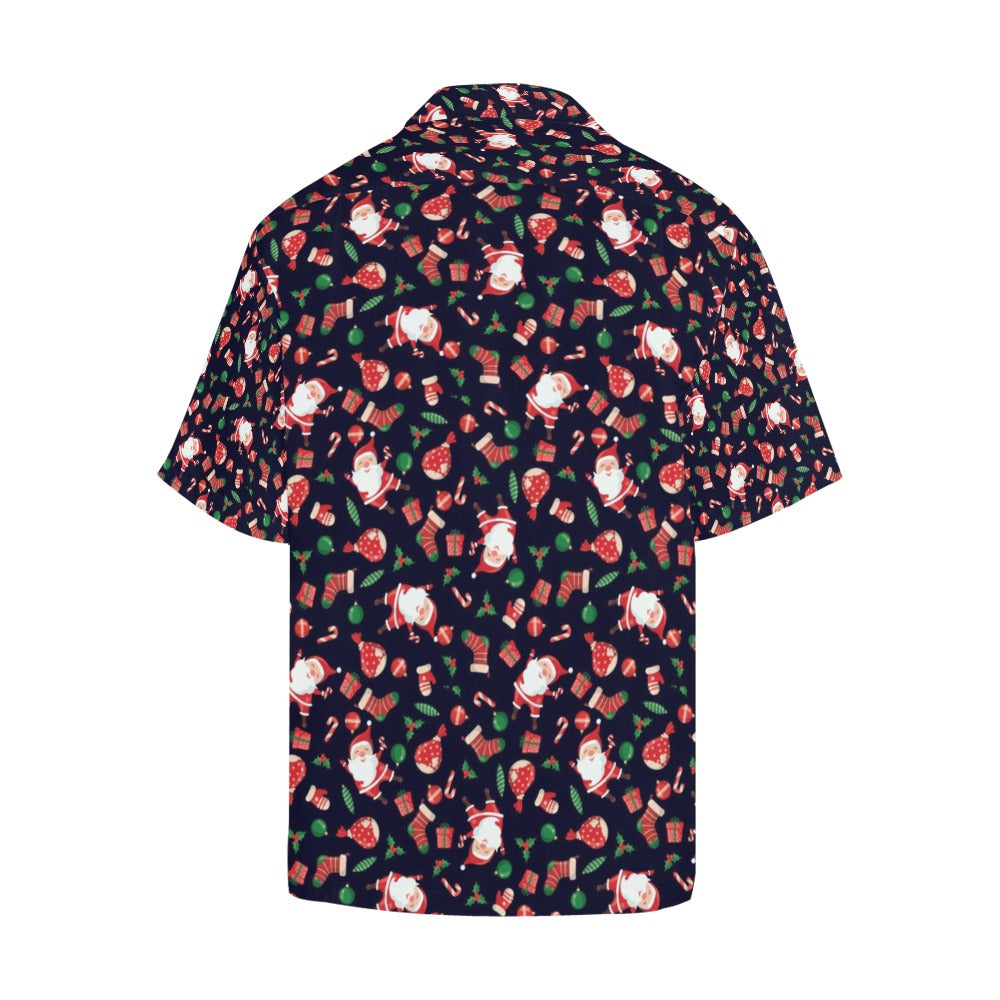 Santa Christmas Themed Print Design LKS304 Men's Hawaiian Shirt
