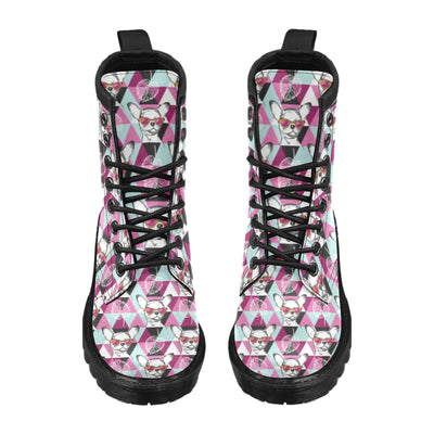 Chihuahua Cute Triangle Pattern Women's Boots