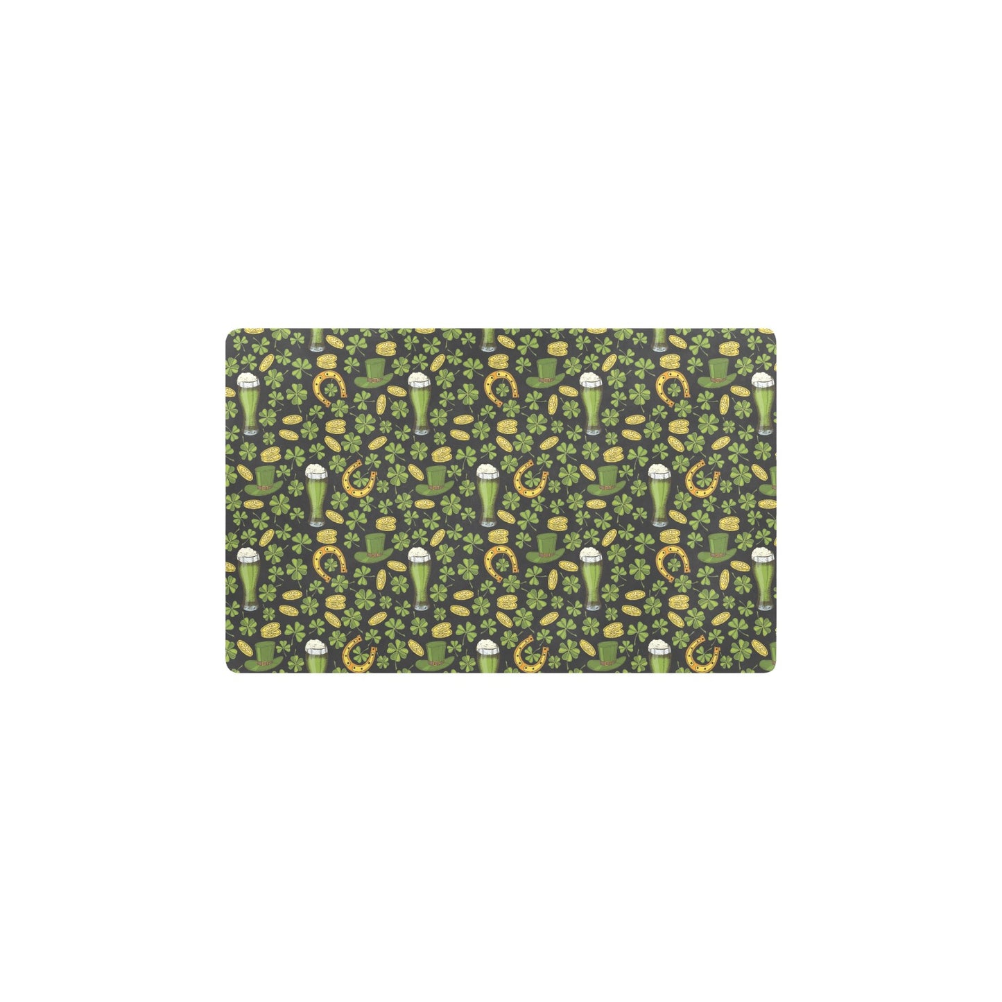 Clover St Patricks Pattern Print Design 03 Kitchen Mat